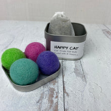 Load image into Gallery viewer, Pastel Colored Catnip Infused Felted Balls with Recharging Tin