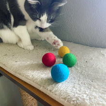 Load image into Gallery viewer, Catnip Infused Felted Balls with Recharging Tin