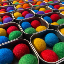 Load image into Gallery viewer, Catnip Infused Felted Balls with Recharging Tin