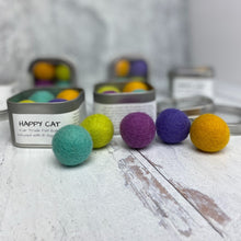 Load image into Gallery viewer, Pastel Colored Catnip Infused Felted Balls with Recharging Tin
